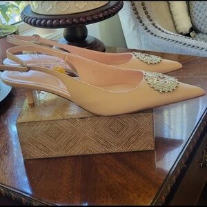 Primark Pink Embellished Pointed Kitten Heels